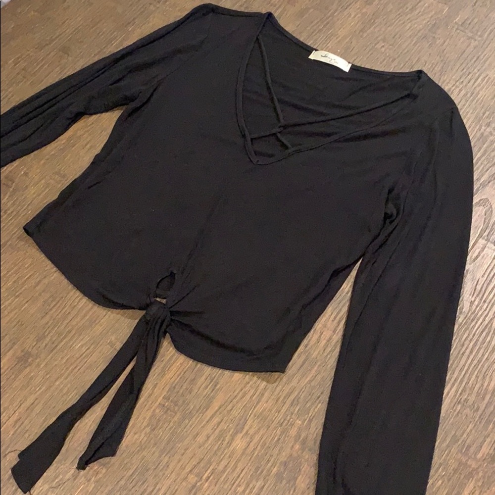 Black Long Sleeve Top